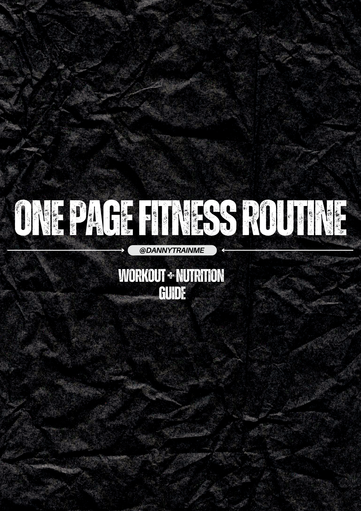 One Page Fitness Routine